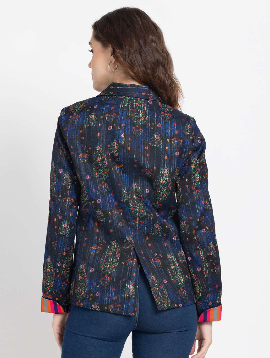 women floral printed long sleeve casual blazer - 21630511 -  Standard Image - 2