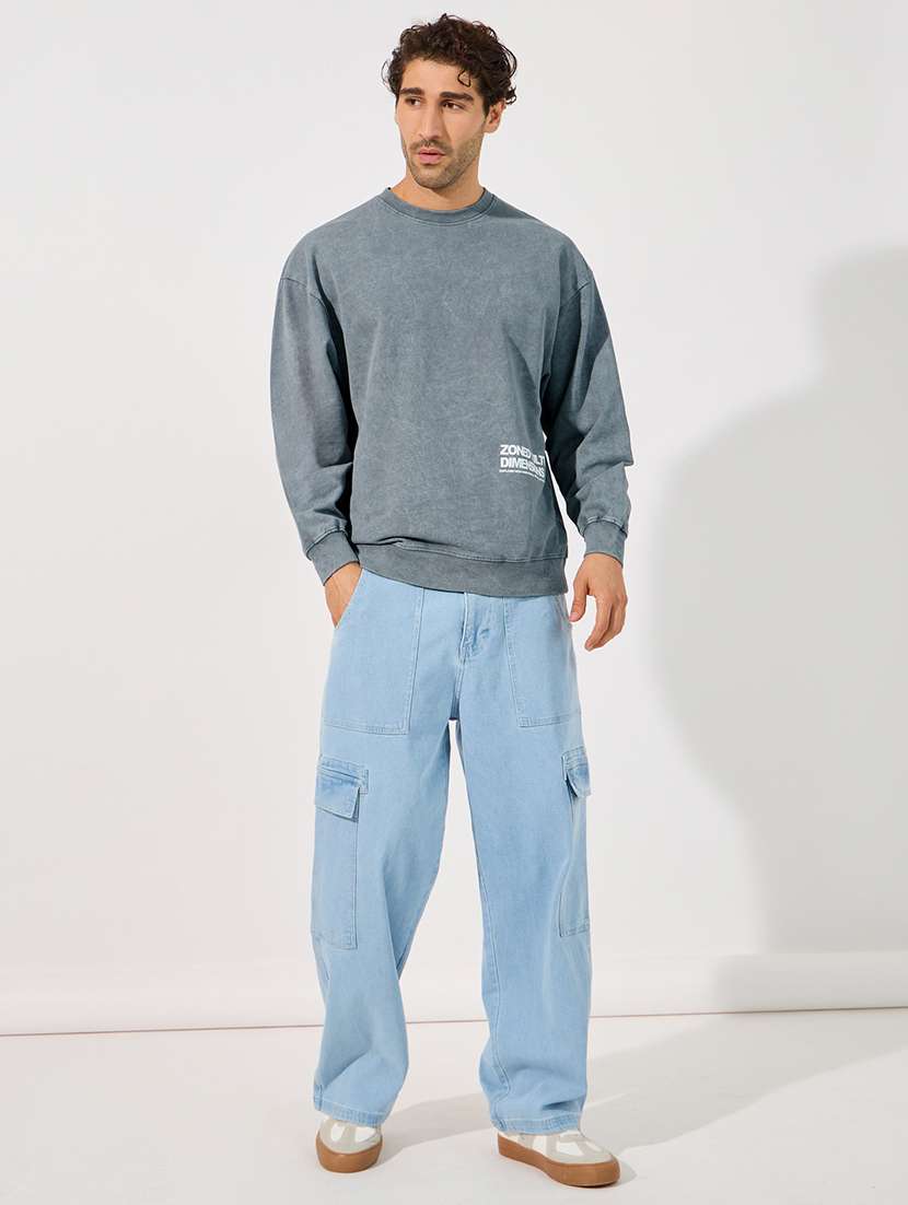 men placement print long sleeve sweatshirt - 21630634 -  Standard Image - 2