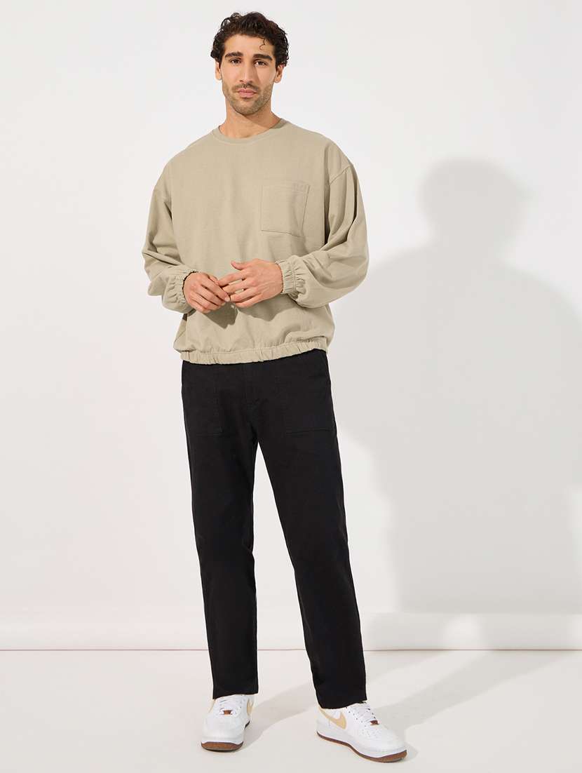 men solid long sleeve sweatshirt - 21630637 -  Standard Image - 2