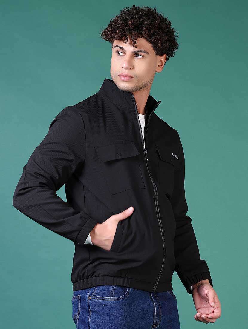 men solid long sleeve casual jacket - 21630682 -  Standard Image - 2
