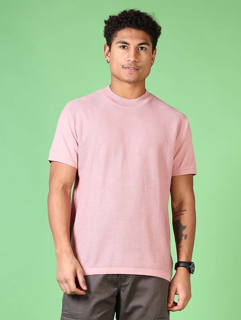 men solid short sleeve t-shirt