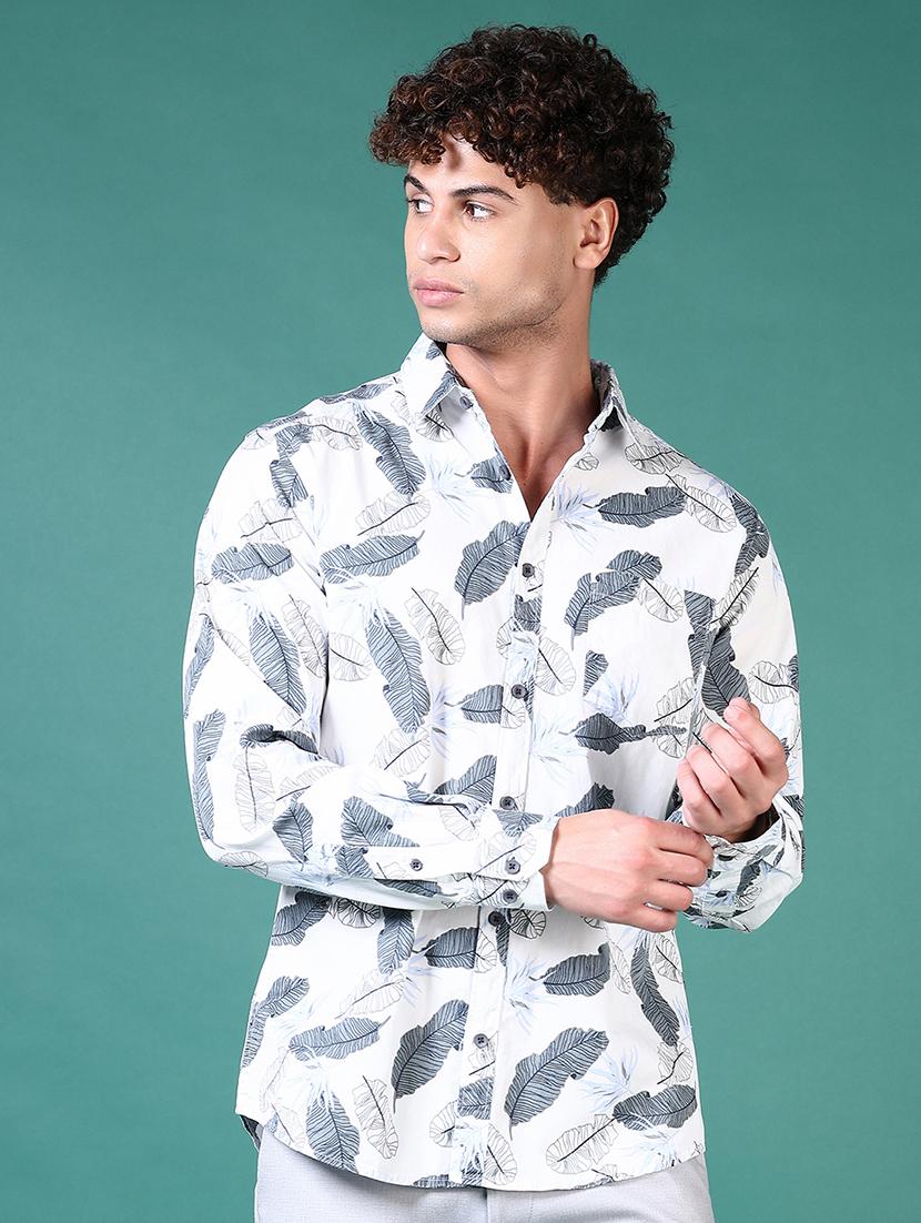 men printed long sleeve casual shirt - 21630725 -  Zoom Image - 0