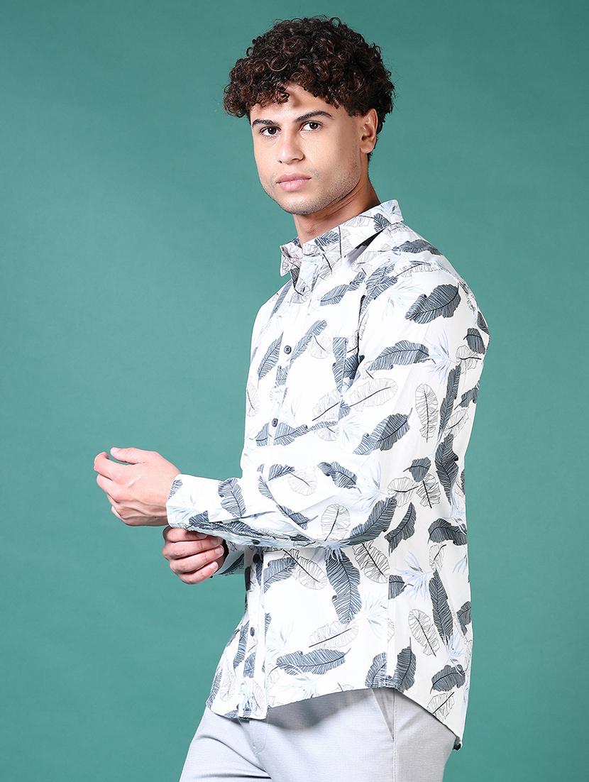 men printed long sleeve casual shirt - 21630725 - Standard Image - 2