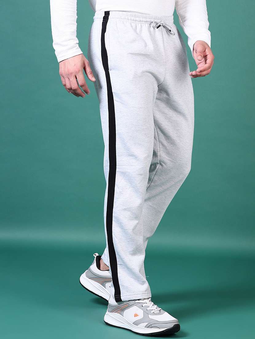 men mid rise side taped full length track pant - 21630747 -  Standard Image - 2
