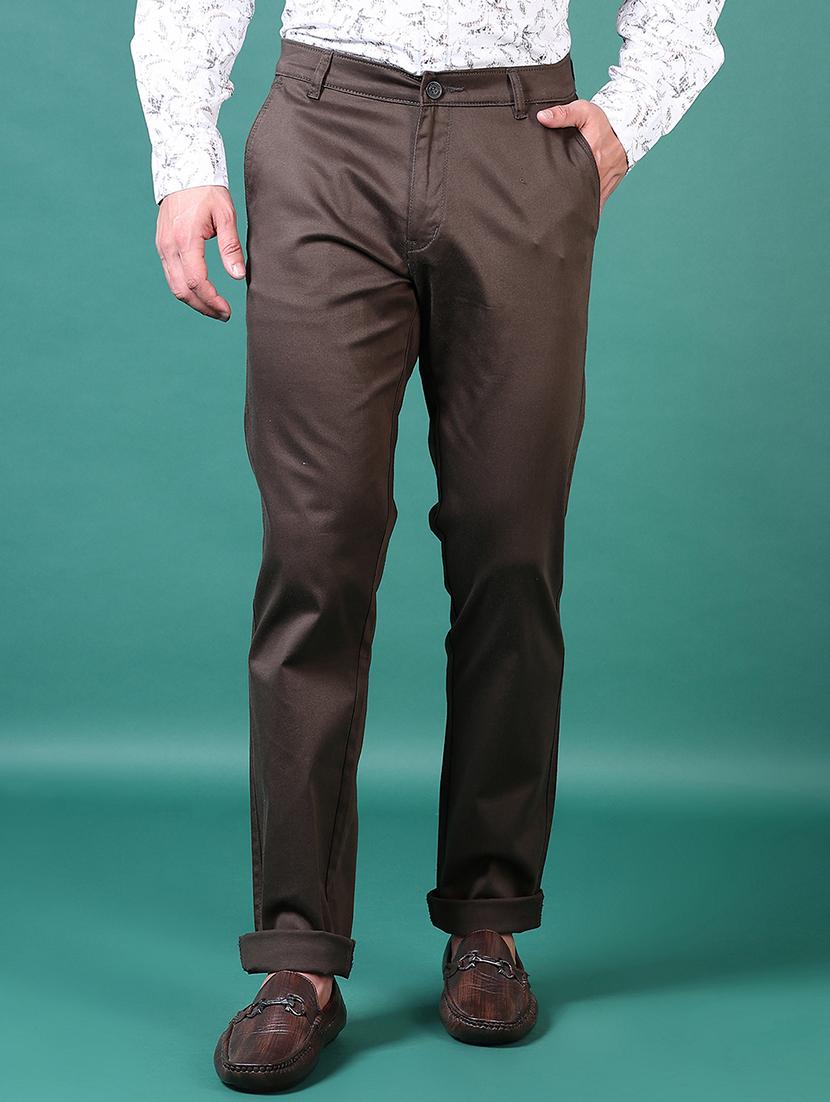 men solid mid rise chinos trouser - 21630794 - Zoom Image - 0