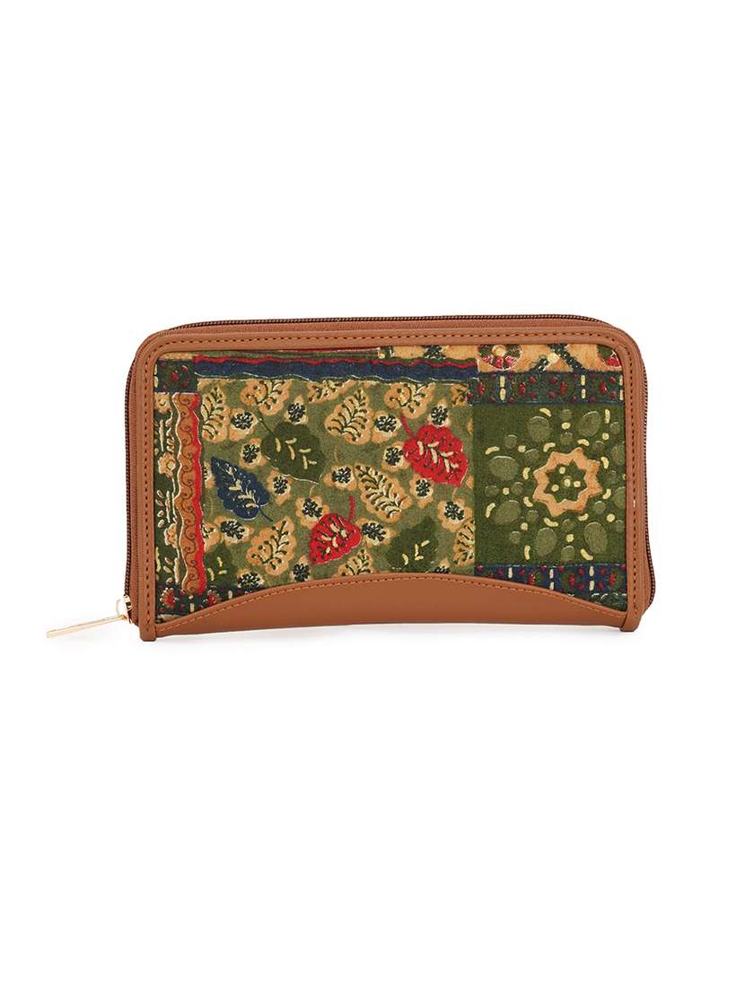 women brown cotton wallet - 21631178 -  Zoom Image - 0