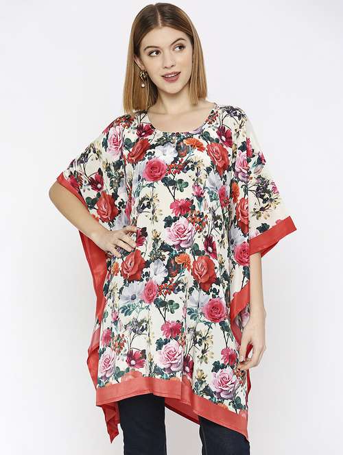 women floral printed kaftan tunic - 21631269 -  Standard Image - 0