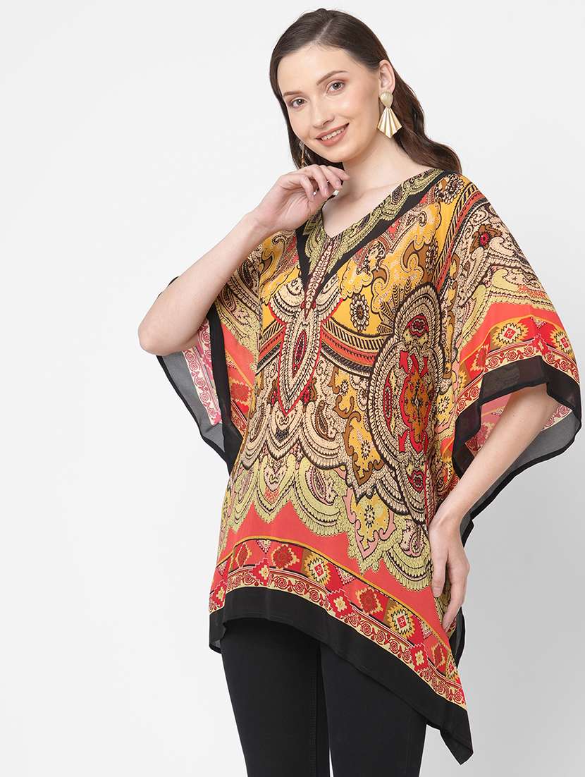 women floral printed kaftan tunic - 21631274 -  Standard Image - 2