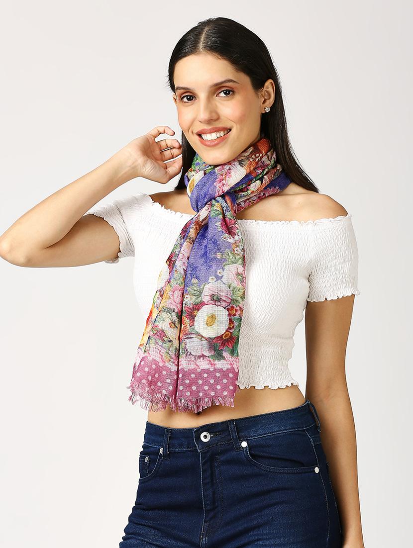 women printed everyday wrap scarf - 21631385 - Standard Image - 2