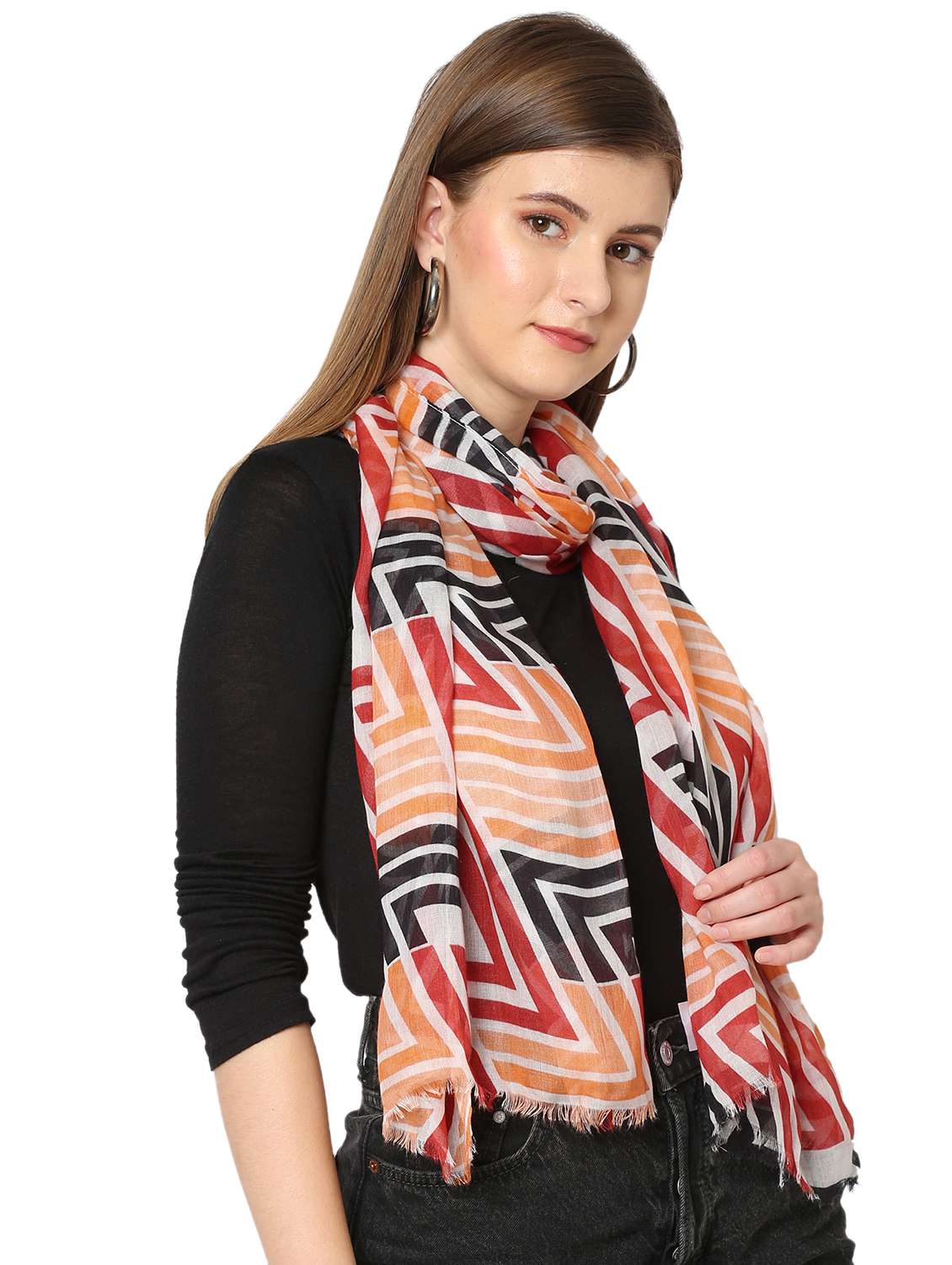 women printed everyday wrap scarf