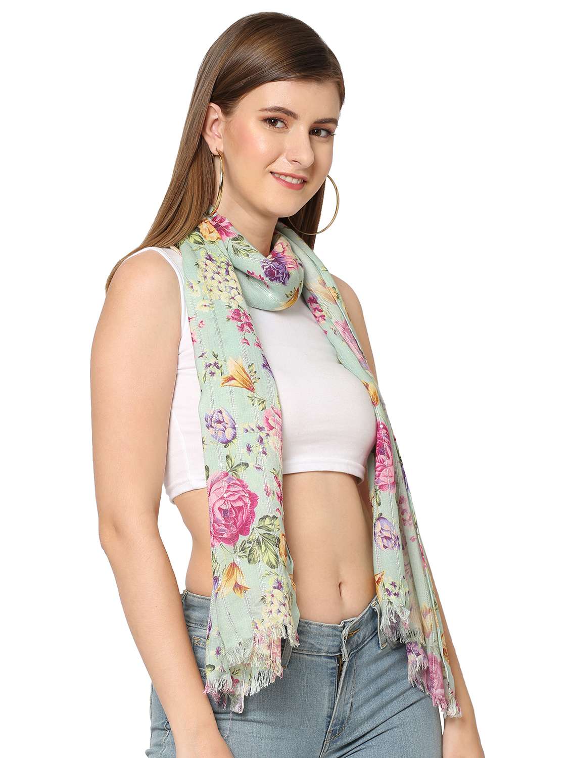 women printed everyday wrap scarf - 21631414 -  Standard Image - 2