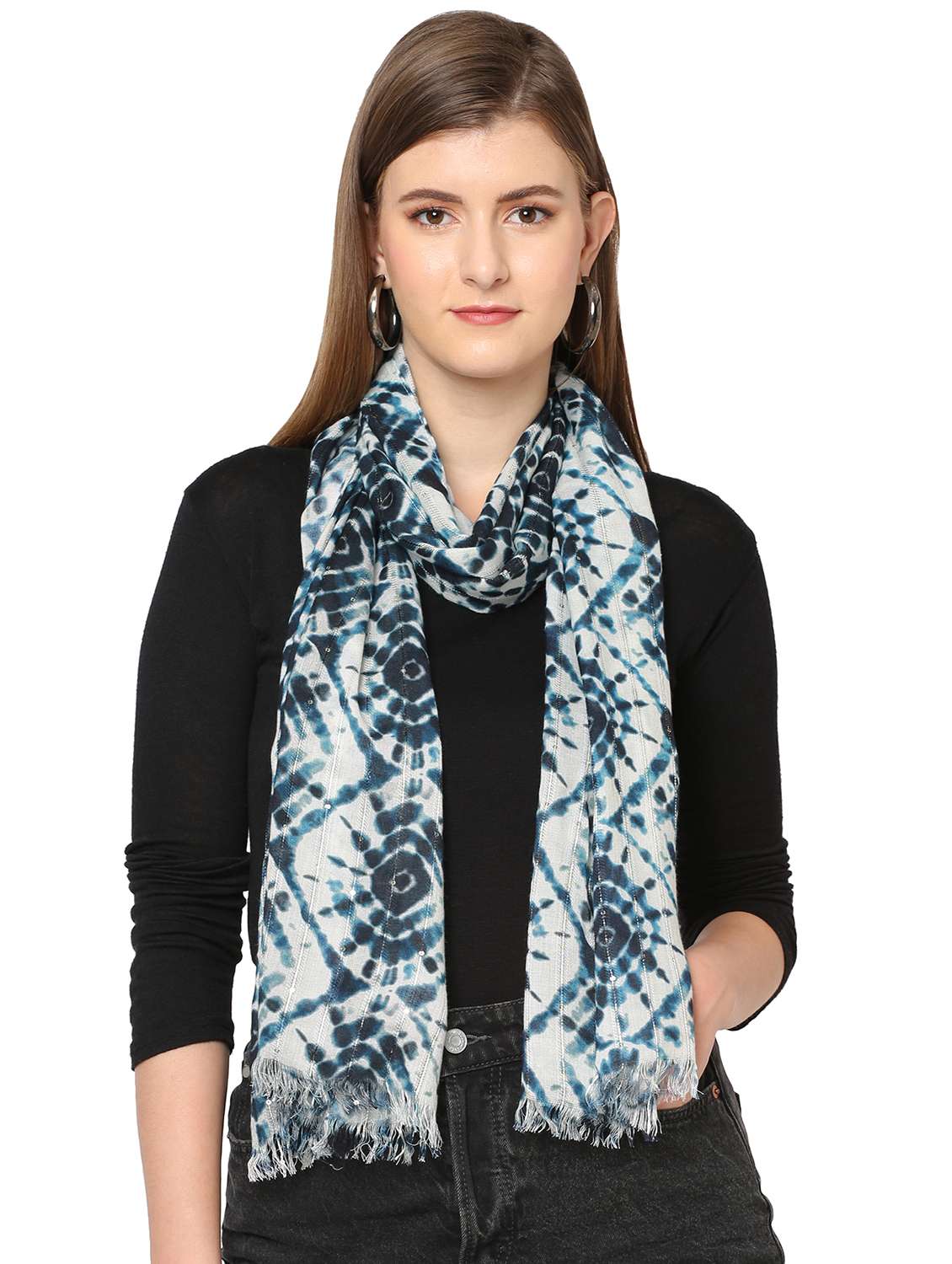 women printed everyday wrap scarf - 21631417 - Zoom Image - 0
