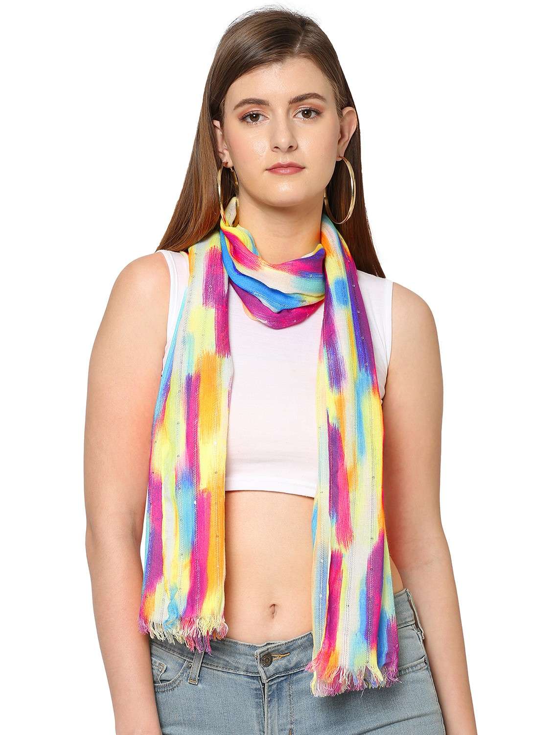 women printed everyday wrap scarf