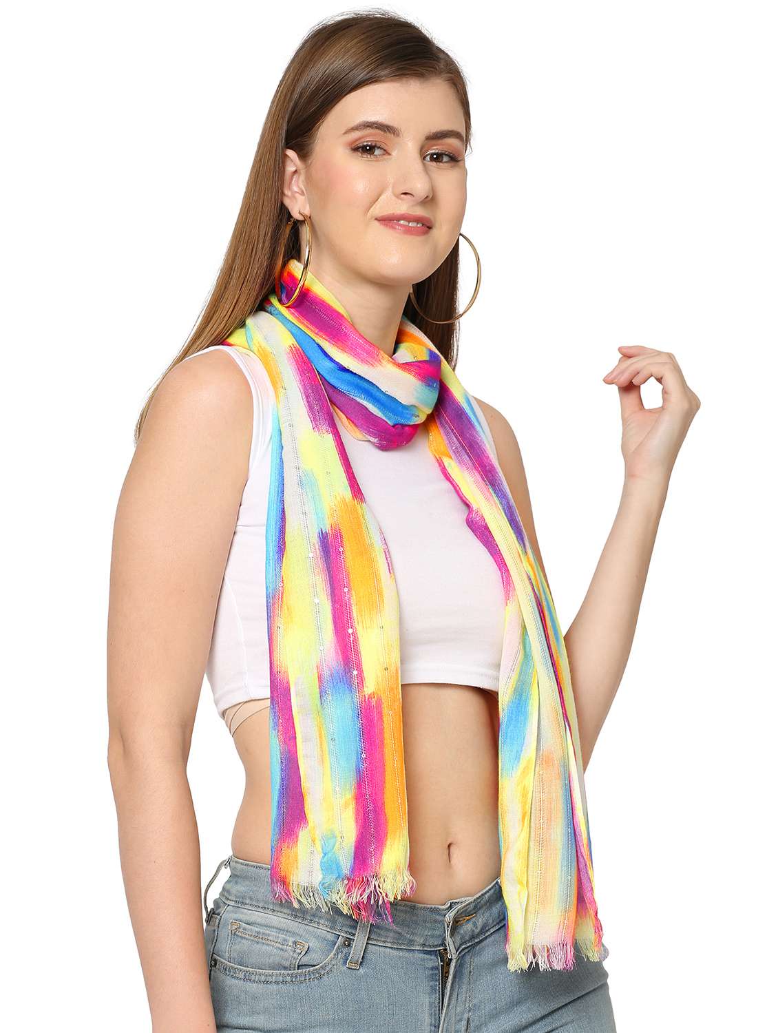women printed everyday wrap scarf - 21631424 -  Standard Image - 2