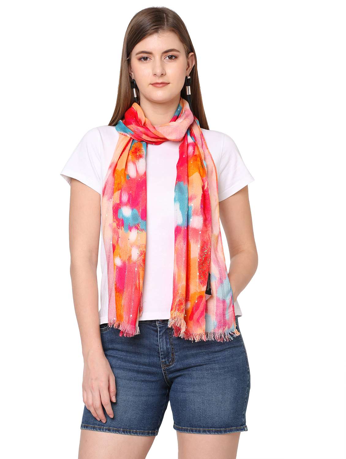 women printed everyday wrap scarf