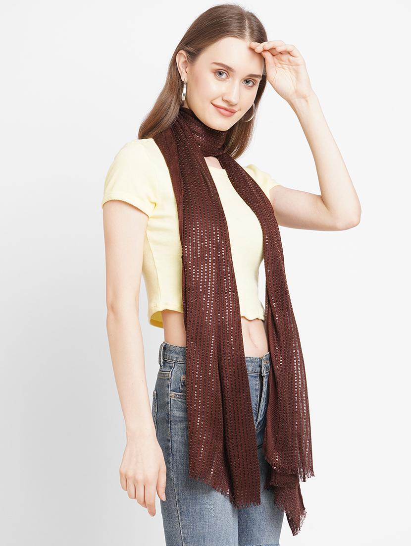 women sequins work everyday wrap scarf - 21631494 - Standard Image - 2
