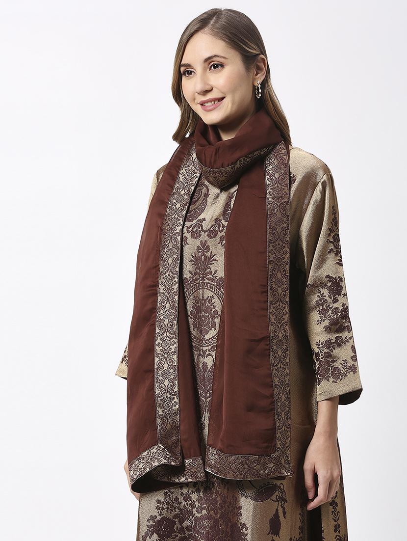 women plain lace bordered dupatta - 21631552 - Standard Image - 2