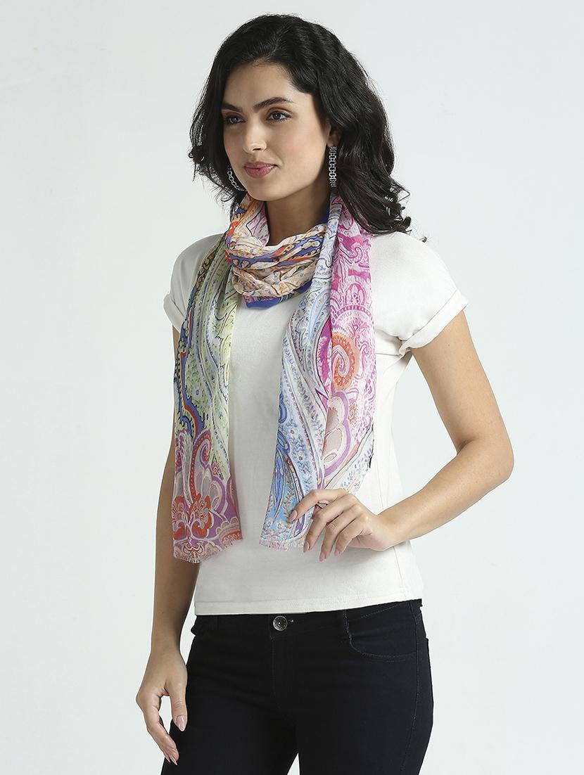 women printed everyday wrap scarf - 21631563 - Standard Image - 2