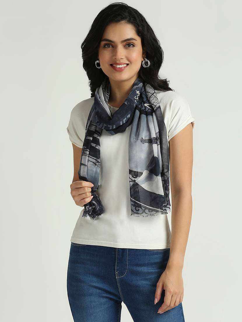 women printed everyday wrap scarf