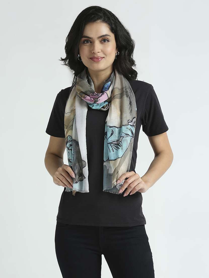 women printed everyday wrap scarf - 21631568 - Zoom Image - 0