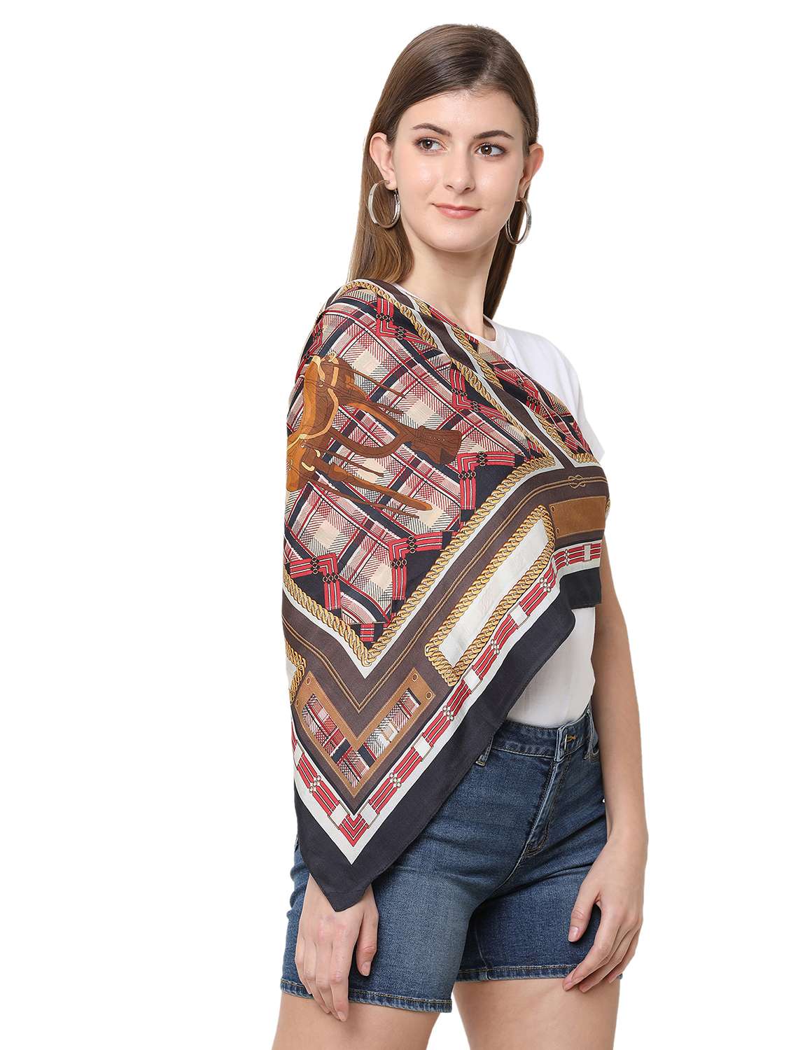 women printed everyday wrap scarf - 21631573 - Standard Image - 2