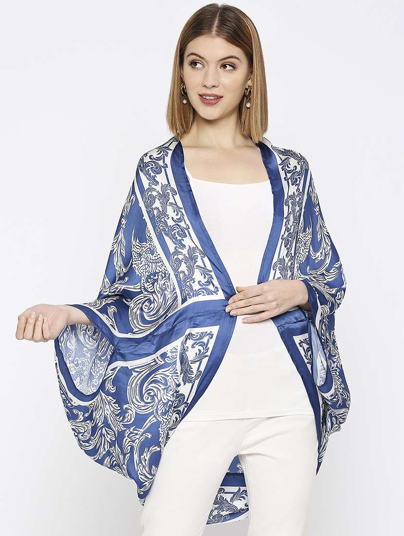 women printed regular shrug