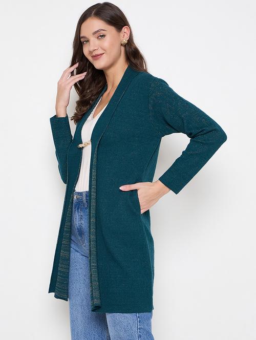 women solid wool long shrug - 21631878 -  Standard Image - 0