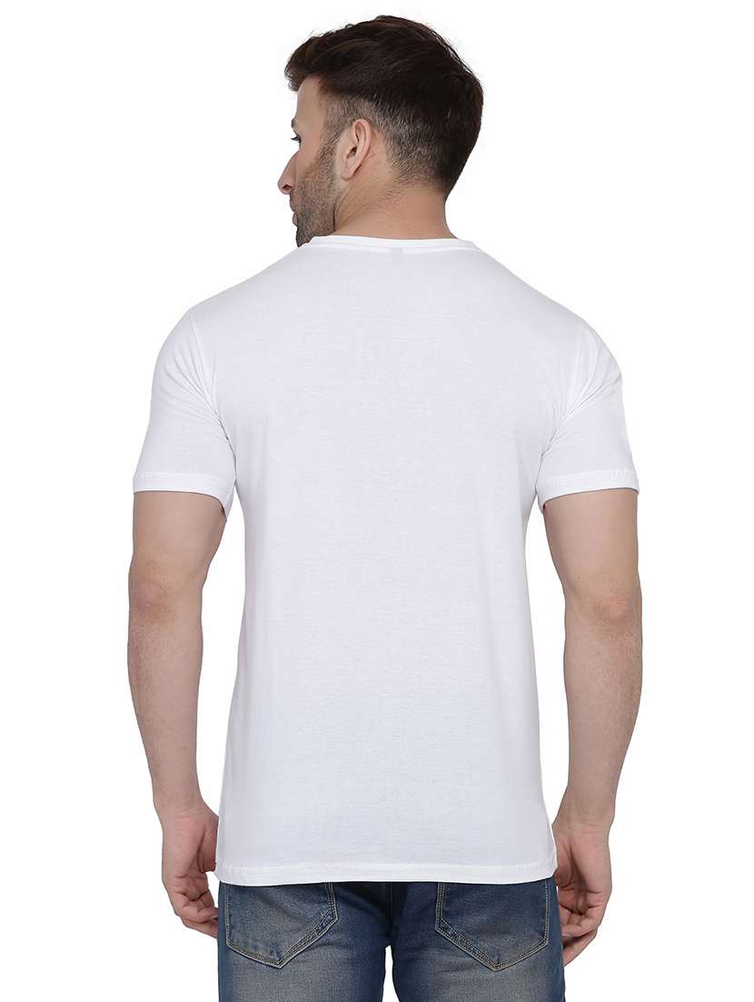 men slim fit placement printed v neck short sleeve t-shirt - 21631922 -  Standard Image - 2