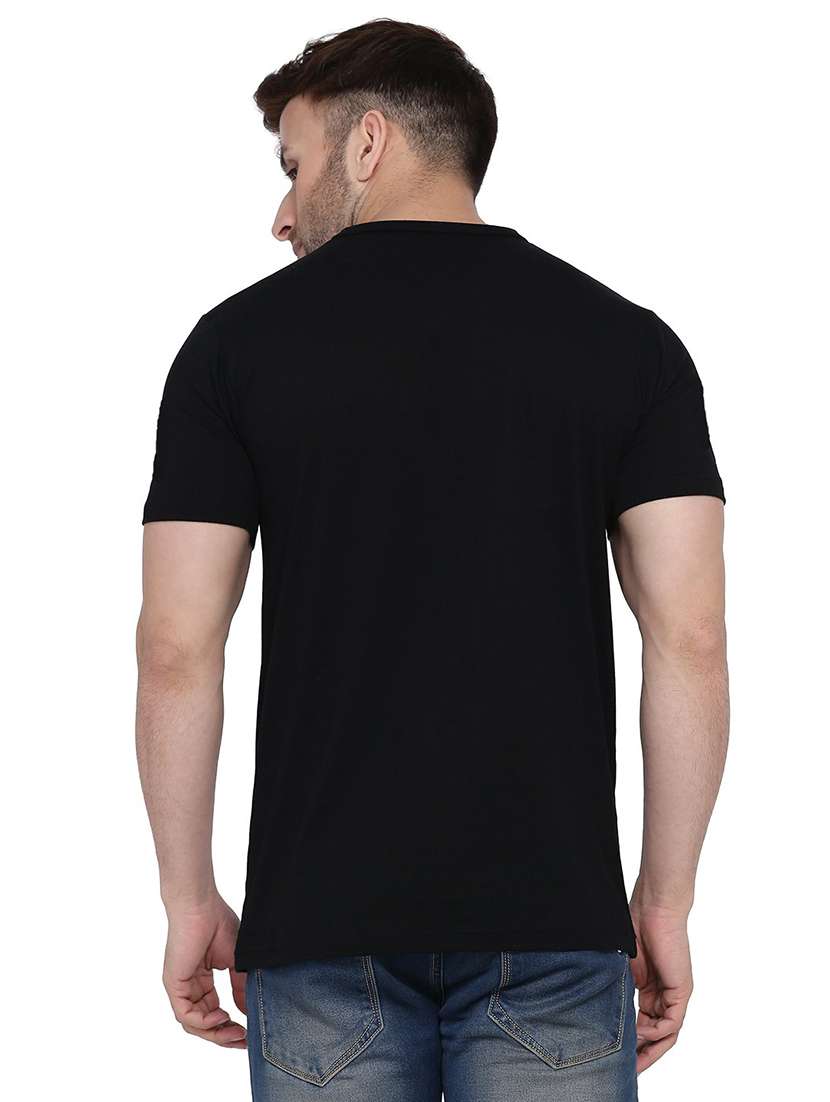 men slim fit placement printed v neck short sleeve t-shirt - 21631945 -  Standard Image - 2