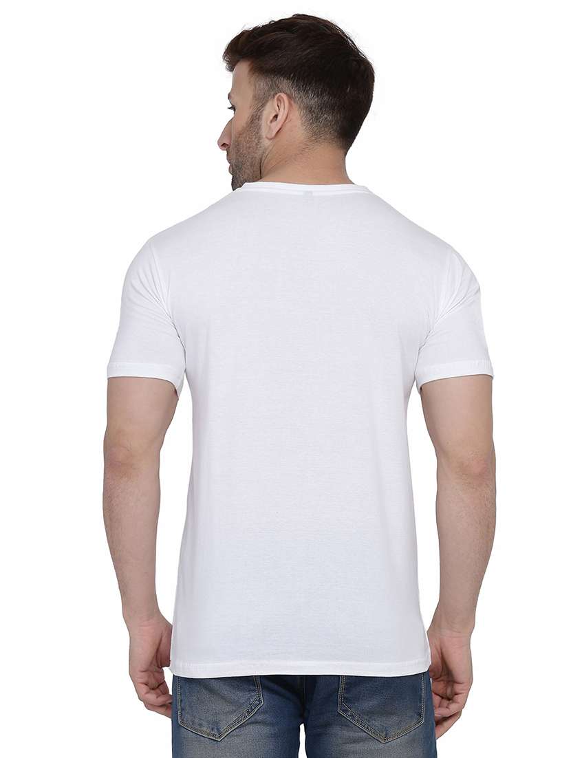 men slim fit placement printed v neck short sleeve t-shirt - 21631952 -  Standard Image - 2