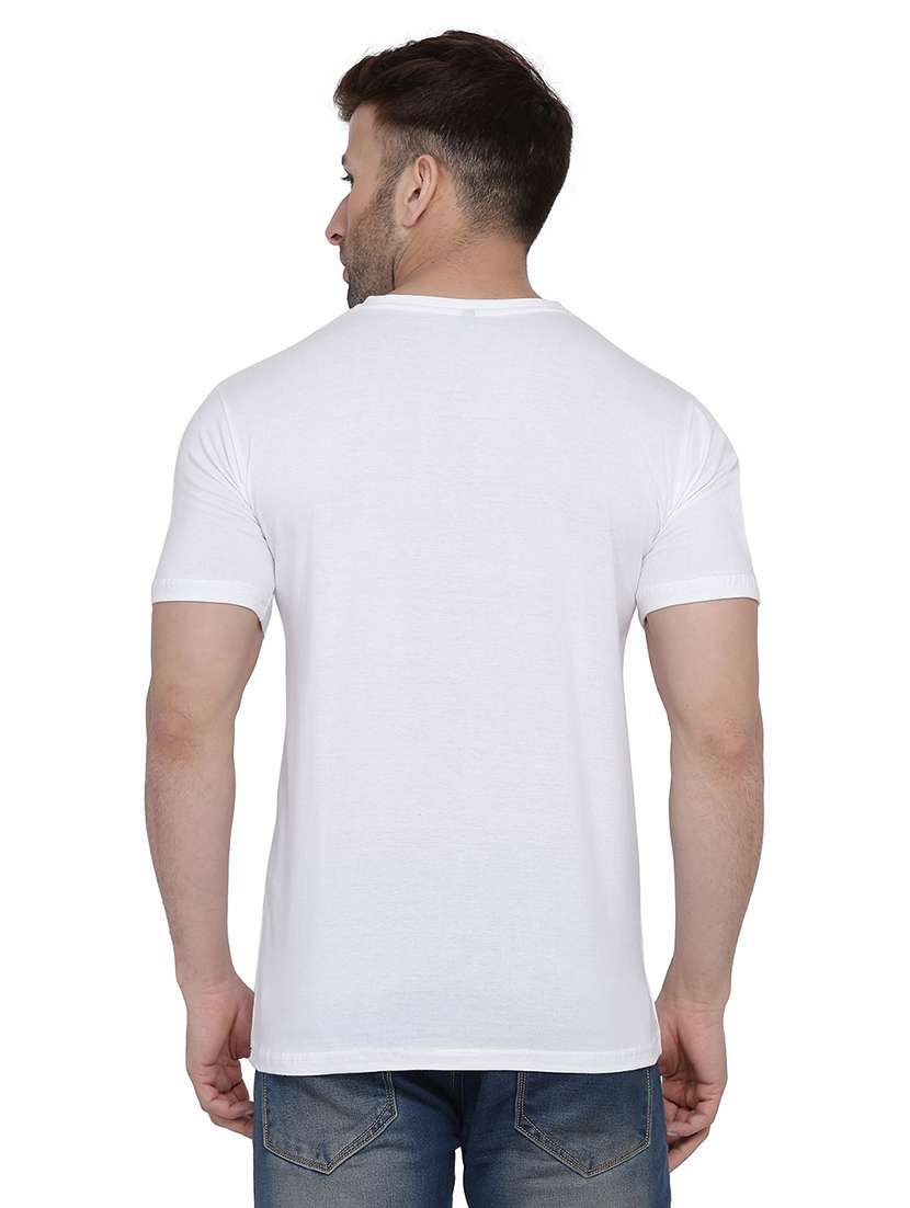 men slim fit placement printed v neck short sleeve t-shirt - 21631972 -  Standard Image - 2
