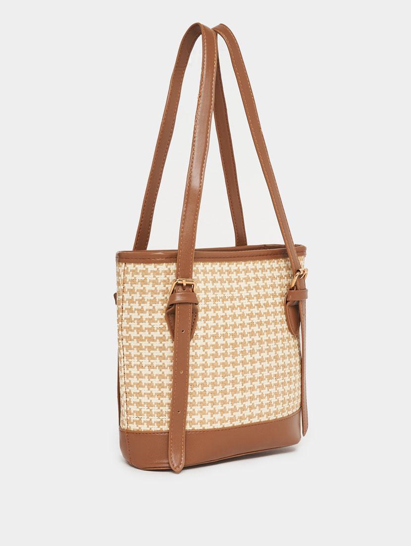 women tan textured handbag - 21631986 - Zoom Image - 0