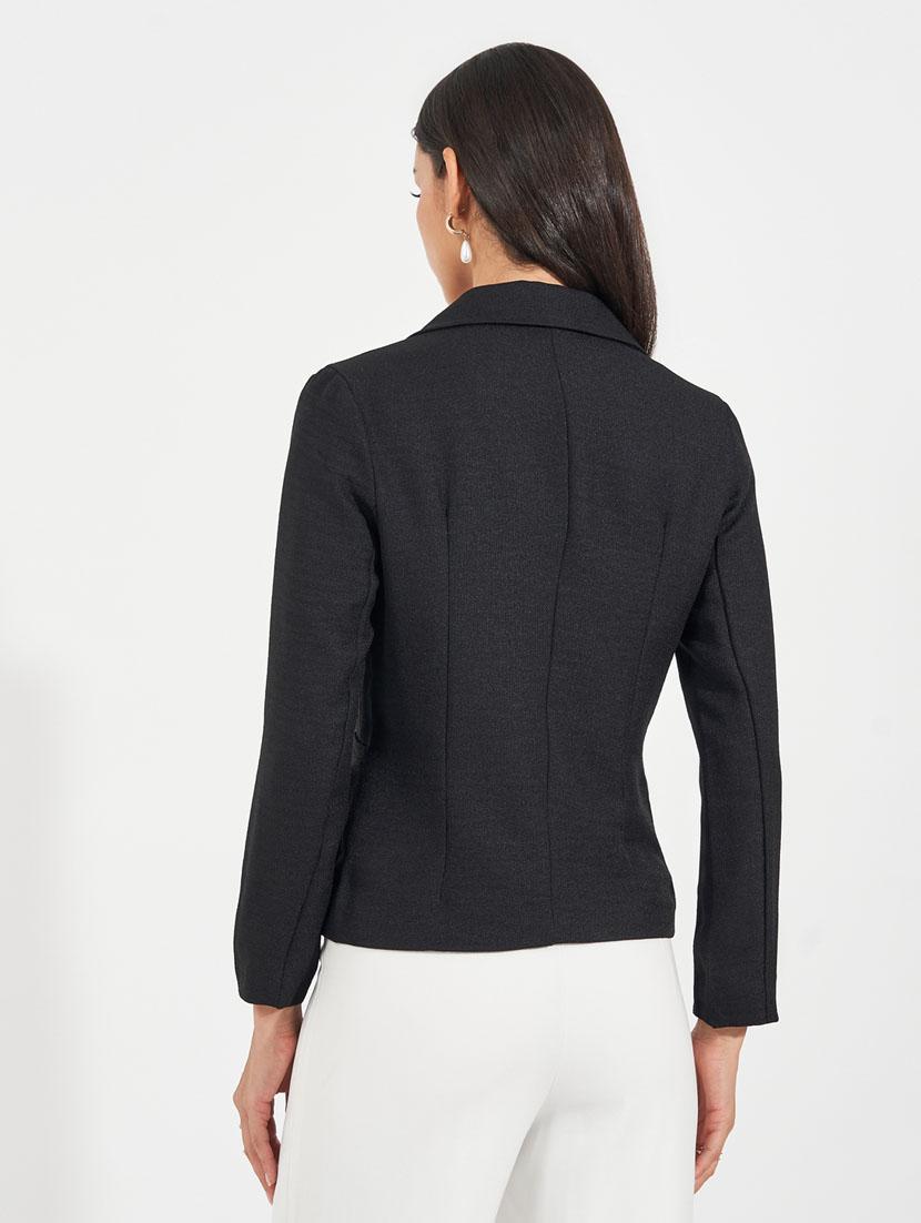 women solid long sleeve formal blazer - 21632036 - Standard Image - 2