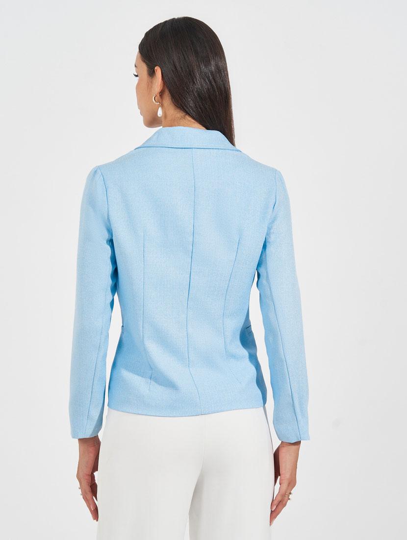 women solid long sleeve casual blazer - 21632037 - Standard Image - 2