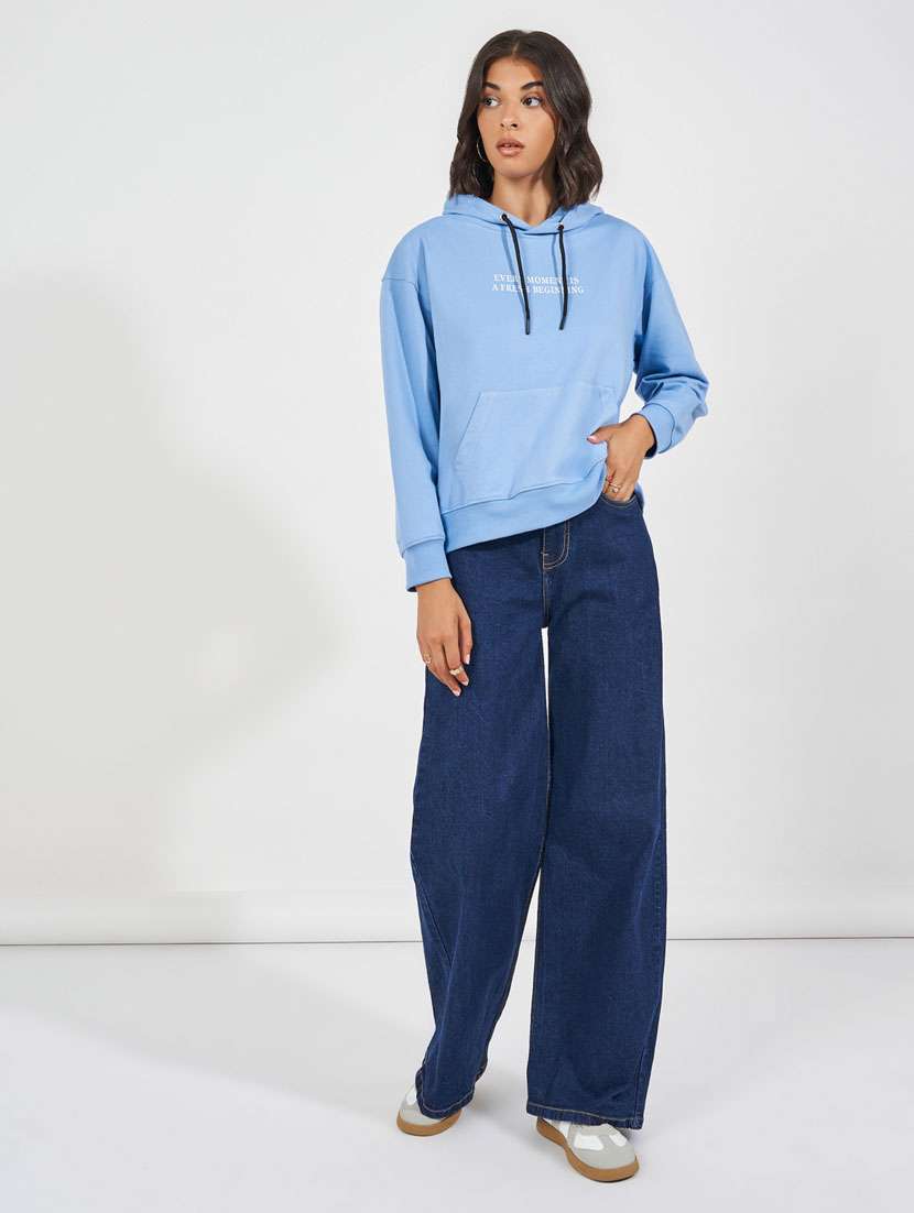 women chest  print long sleeve sweatshirt - 21632051 -  Standard Image - 2