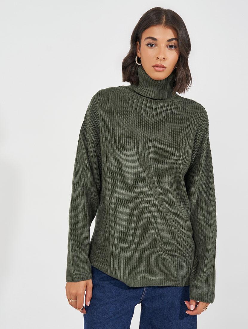women turtle neck acrylic pullover - 21632070 -  Zoom Image - 0