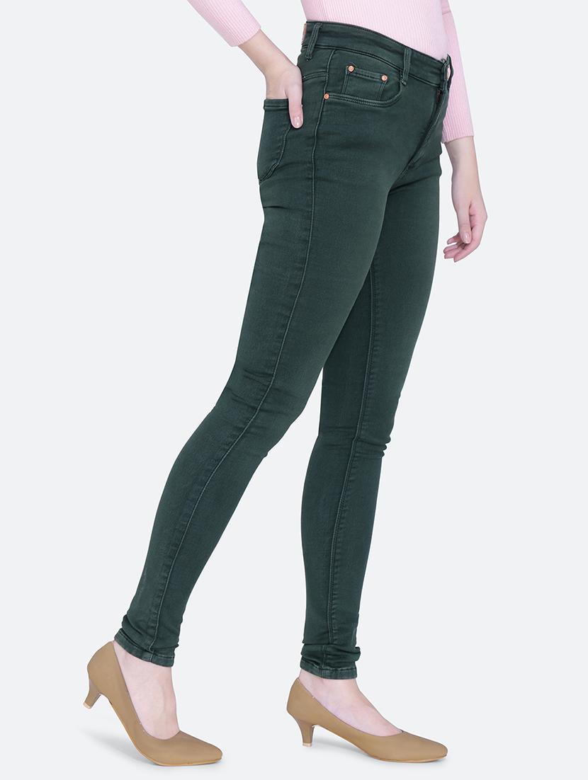 women plain skinny fit denim jeans - 21632420 - Standard Image - 2
