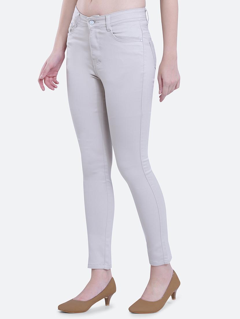 women plain skinny fit denim jeans - 21632520 - Standard Image - 2
