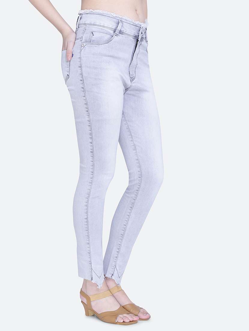 women plain skinny fit denim jeans - 21632528 - Standard Image - 2