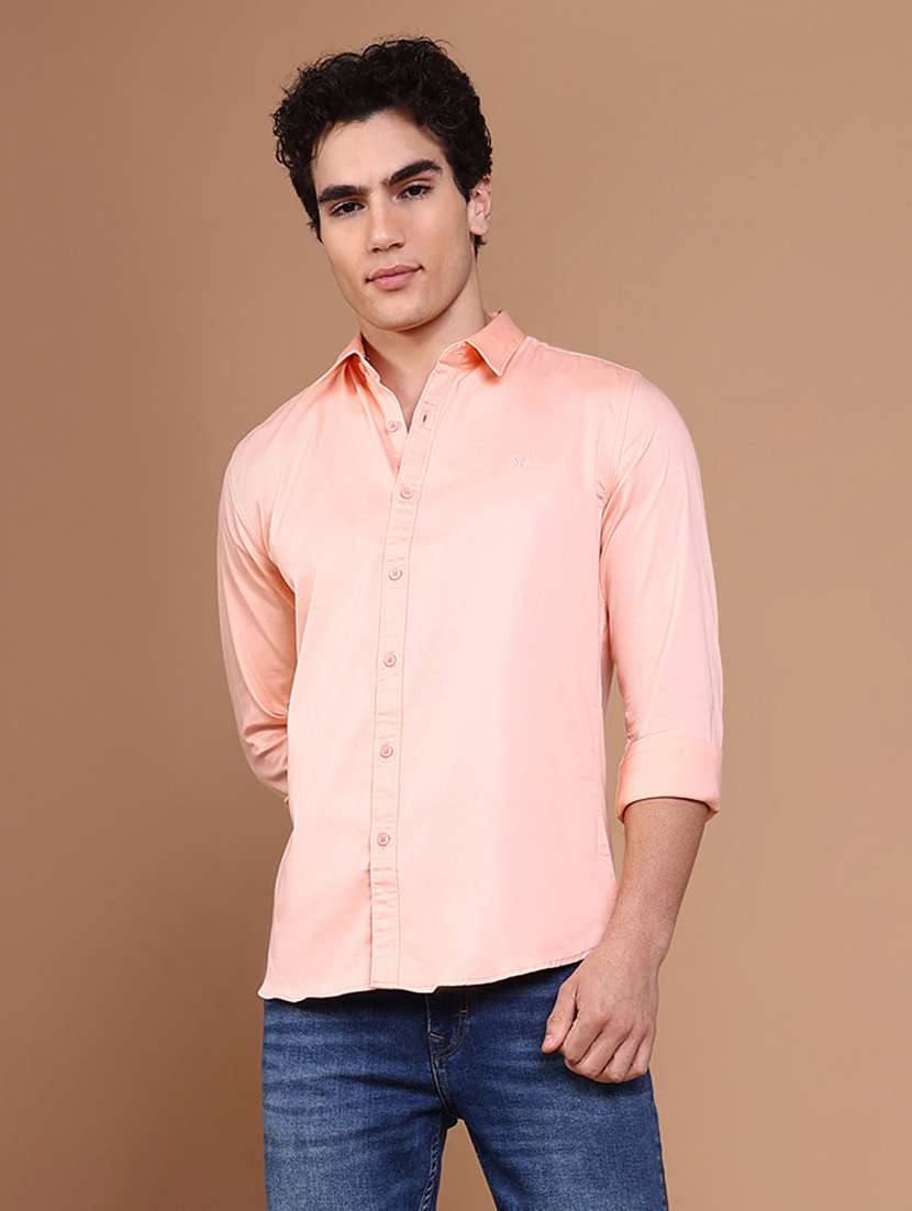 women solid collared casual shirt - 21632623 - Standard Image - 2