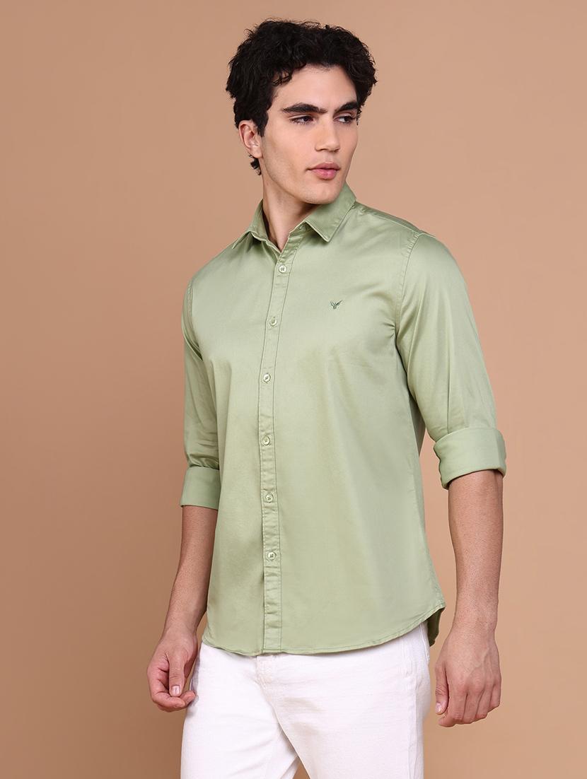 women solid collared casual shirt - 21632625 - Standard Image - 2