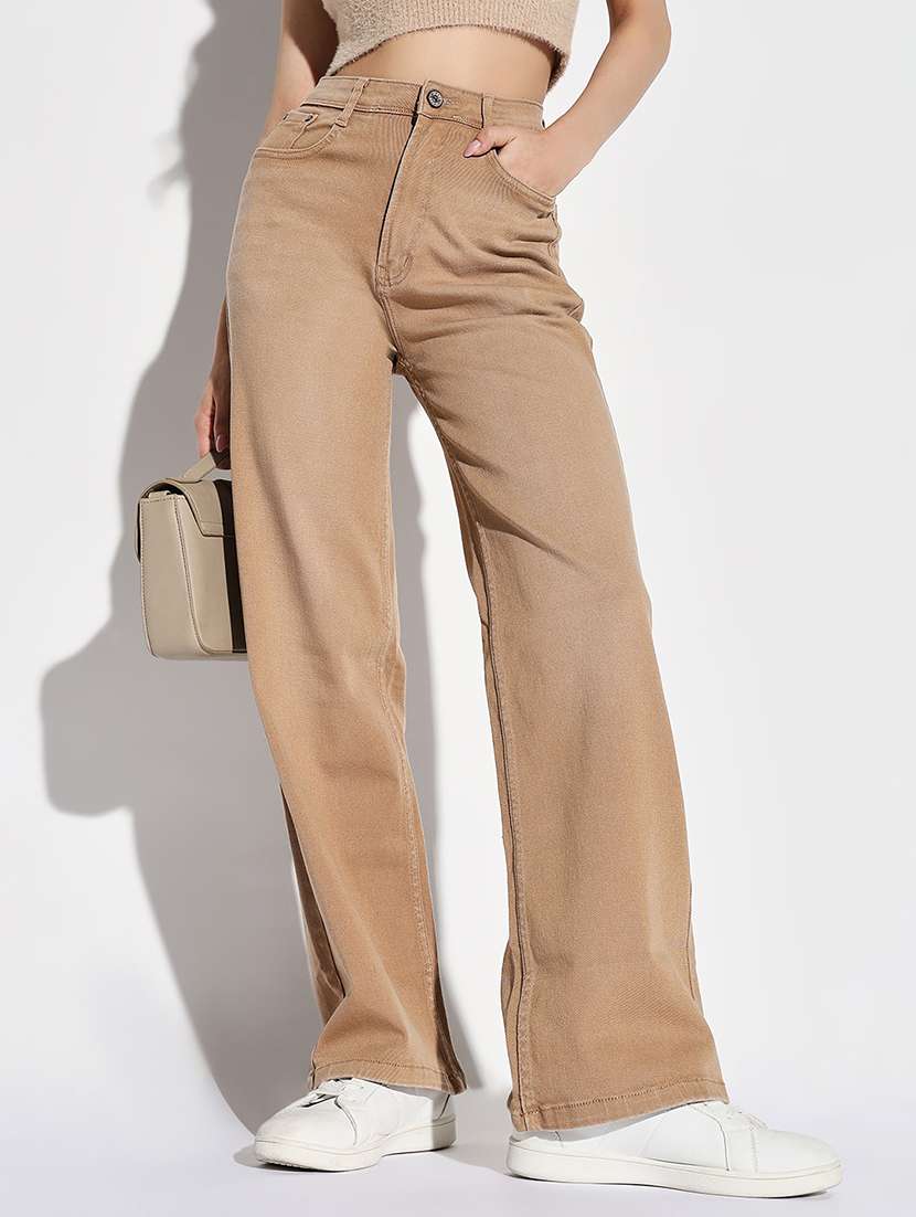 women plain mid rise denim jeans - 21632639 -  Standard Image - 2