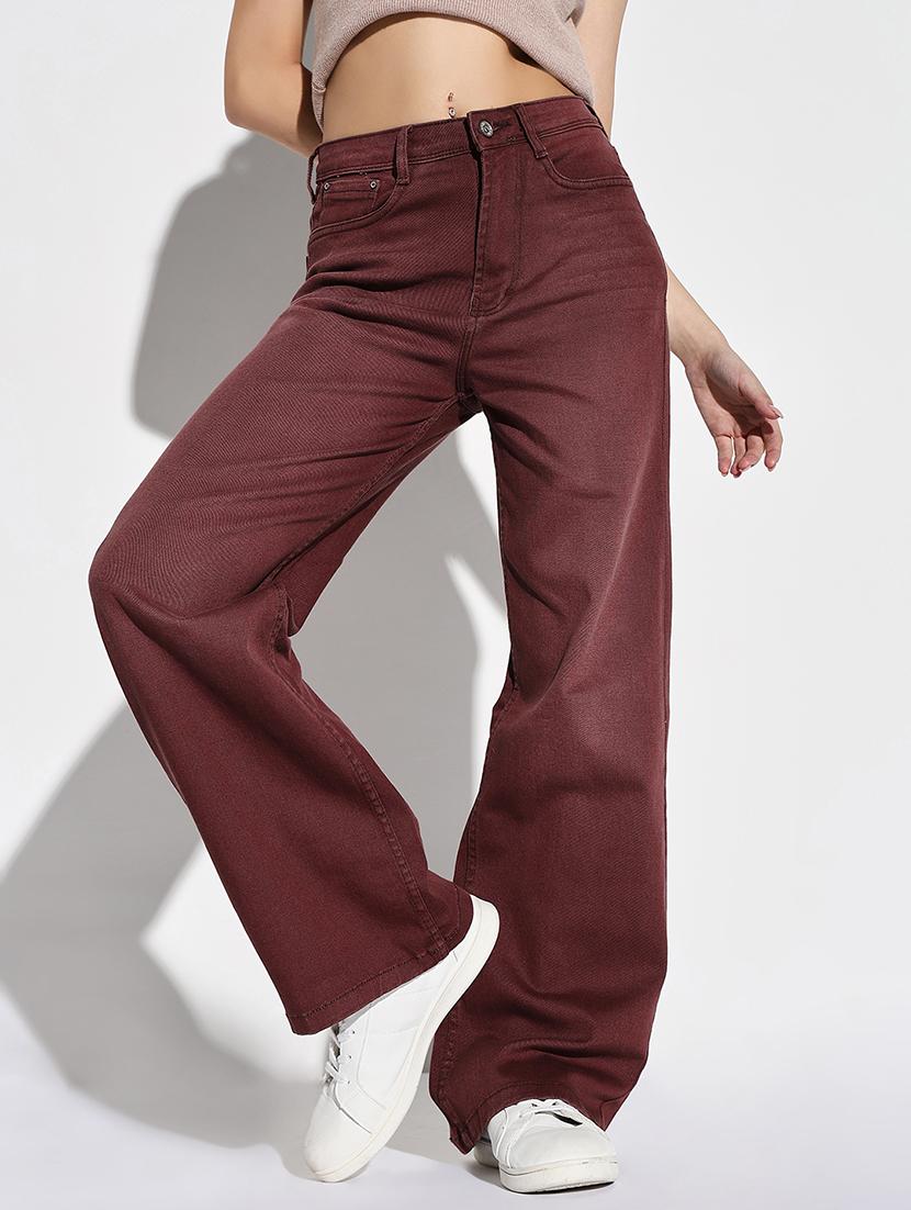 women plain high rise denim jeans - 21632642 - Standard Image - 2