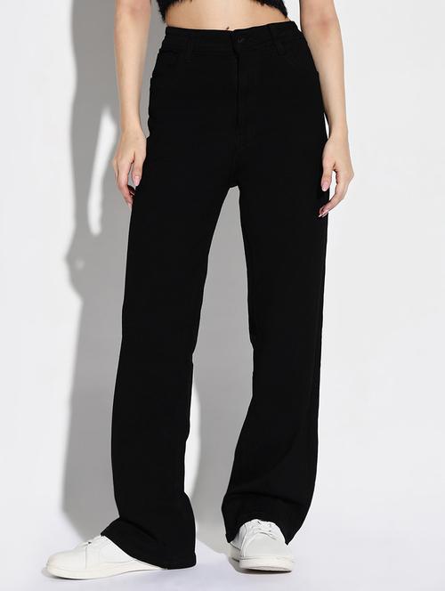 women  plain high rise denim jeans - 21632648 -  Standard Image - 0