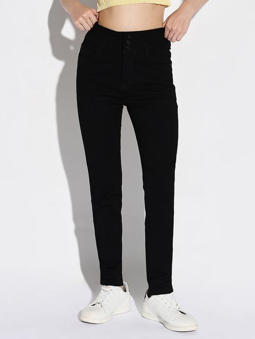 women solid slim fit denim jeans - 21632651 - Standard Image - 0