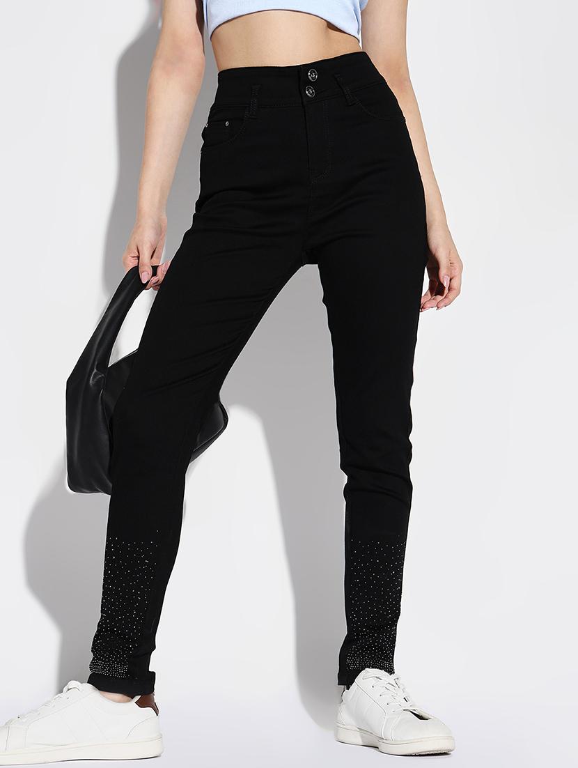 women solid skinny fit denim jeans - 21632652 - Standard Image - 2