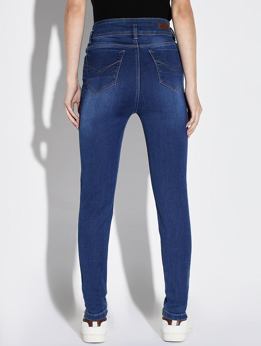 women plain slim fit denim jeans - 21632657 - Standard Image - 2