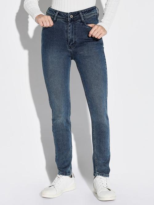 women plain slim fit denim jeans - 21632672 - Standard Image - 0