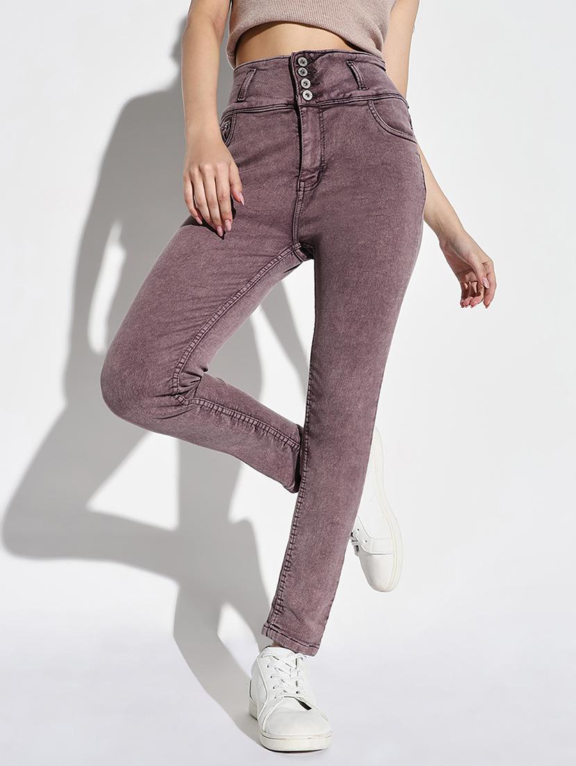 women plain slim fit denim jeans - 21632693 - Standard Image - 2