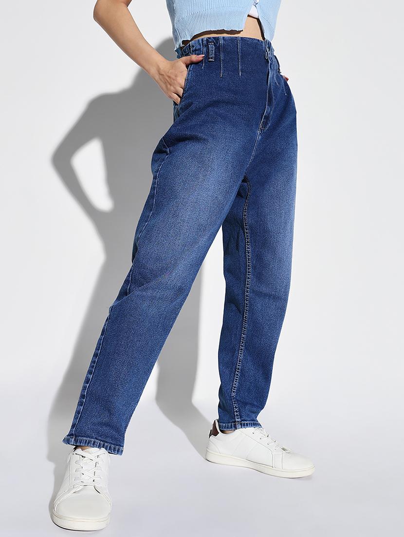 women plain mid rise denim jeans - 21632694 - Standard Image - 2